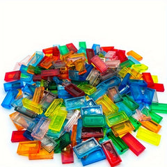 100pcs Transparent Light Panels for Pixel Art, ABS Blocks Compatible