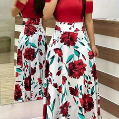  Floral Print Maxi Dress