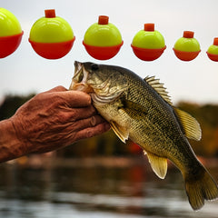 24pcs Fishing Float Orange Yellow Bobbers Tackle