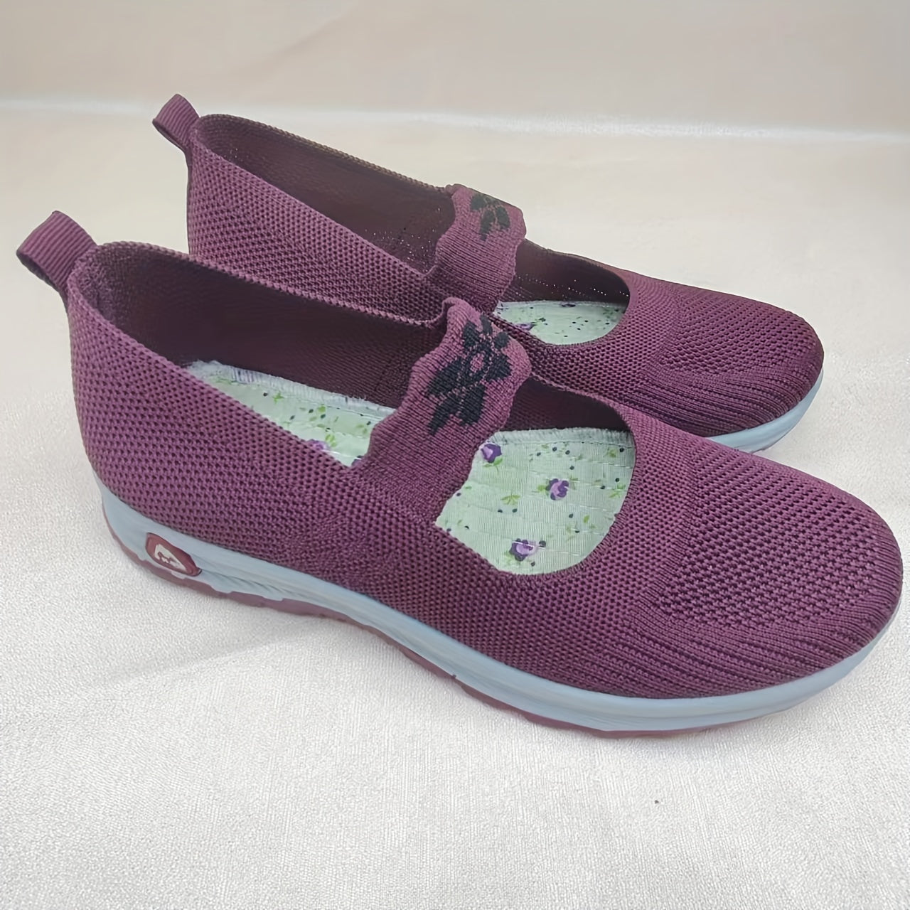 Women's Breathable Knit Sneakers Casual Slip On Outdoor Shoes