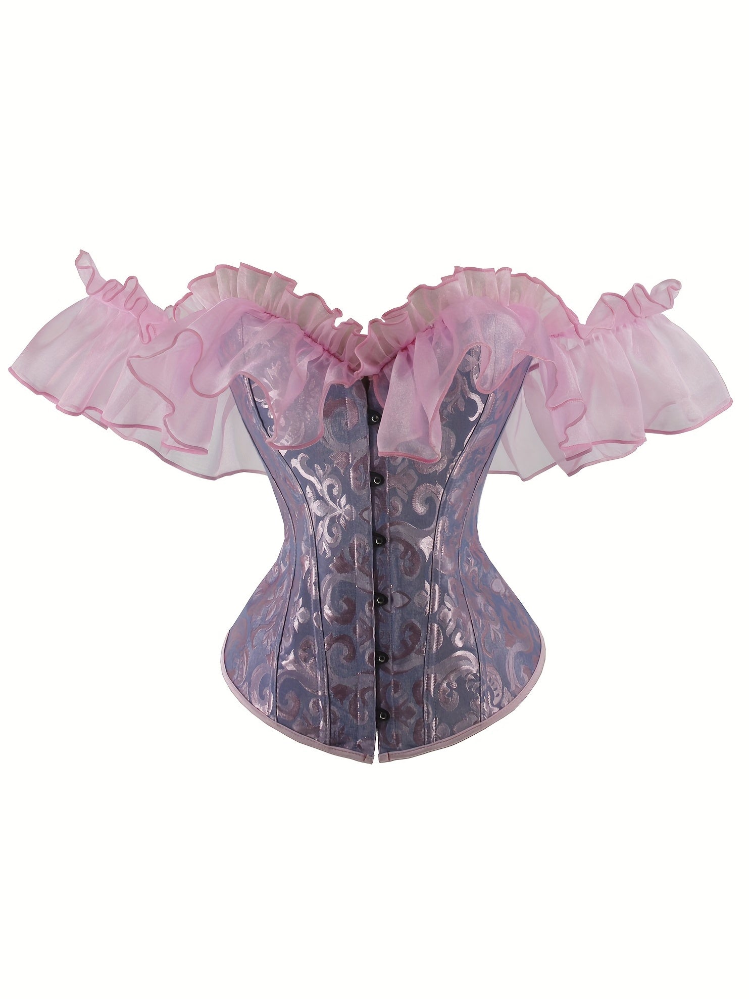 Flounce Sleeve Lace Up Bustier Top