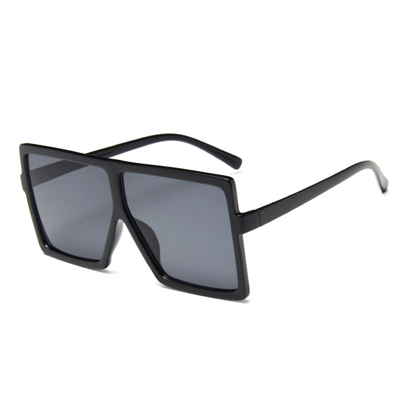 Vintage Women's Oversized Square Sunglasses Sun Protection Lenses