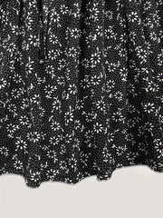  Ditsy Floral Print V Neck Peplum Cami Top
