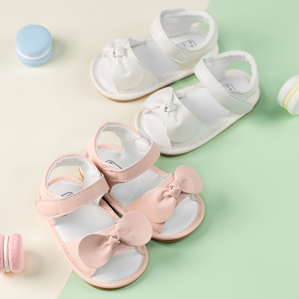 Bowknot Open Toe Sandals Baby Girls Non slip Beach Summer Lightweight