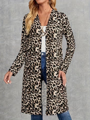  Leopard Print Long Sleeve Cardigan