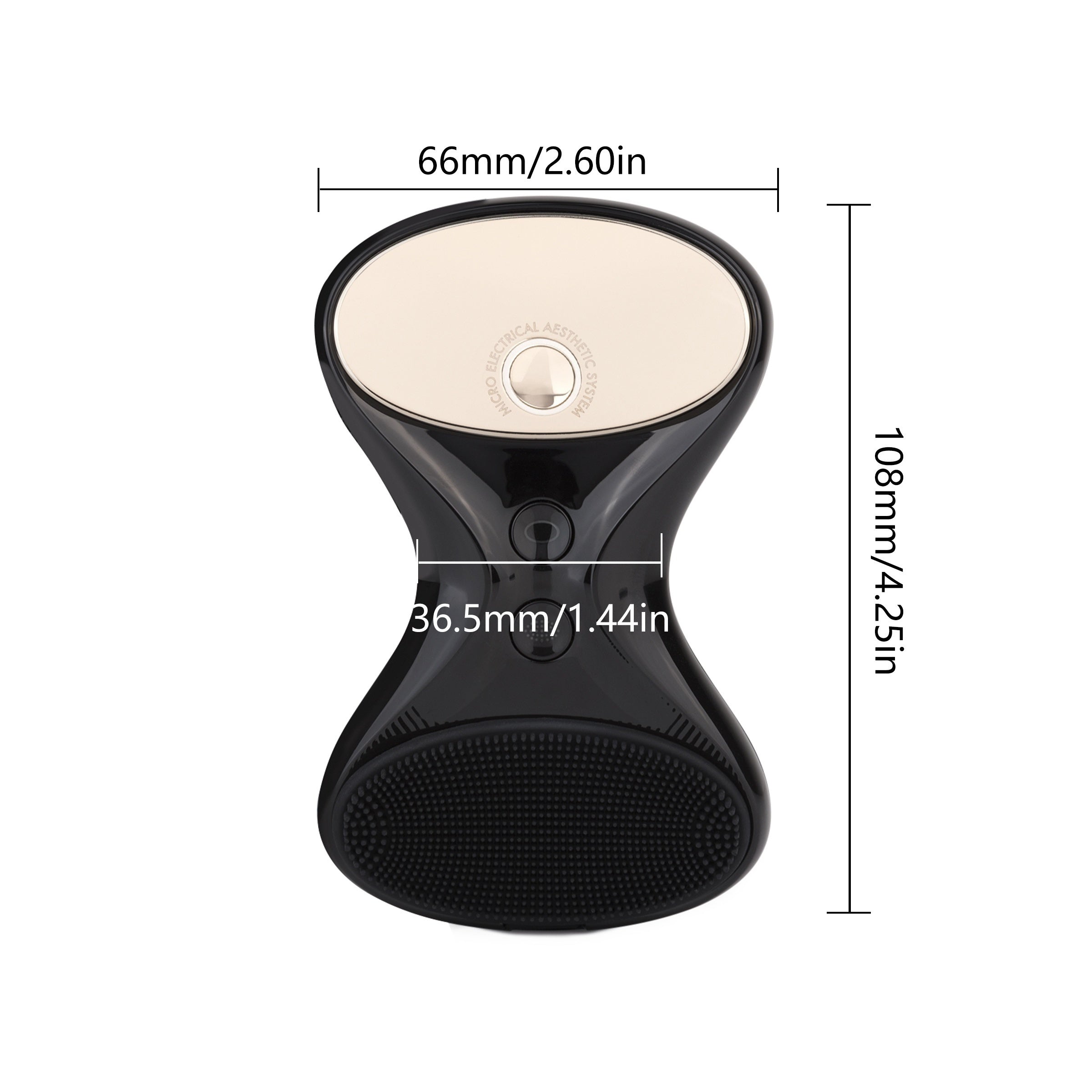 Polymeric Microcurrent Facial Cleansing Brush Face Massager For Pore Cleaning