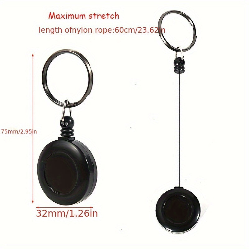 Retractable Lanyard Keychain Telescopic Reel Holder
