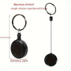 Retractable Lanyard Keychain Telescopic Reel Holder