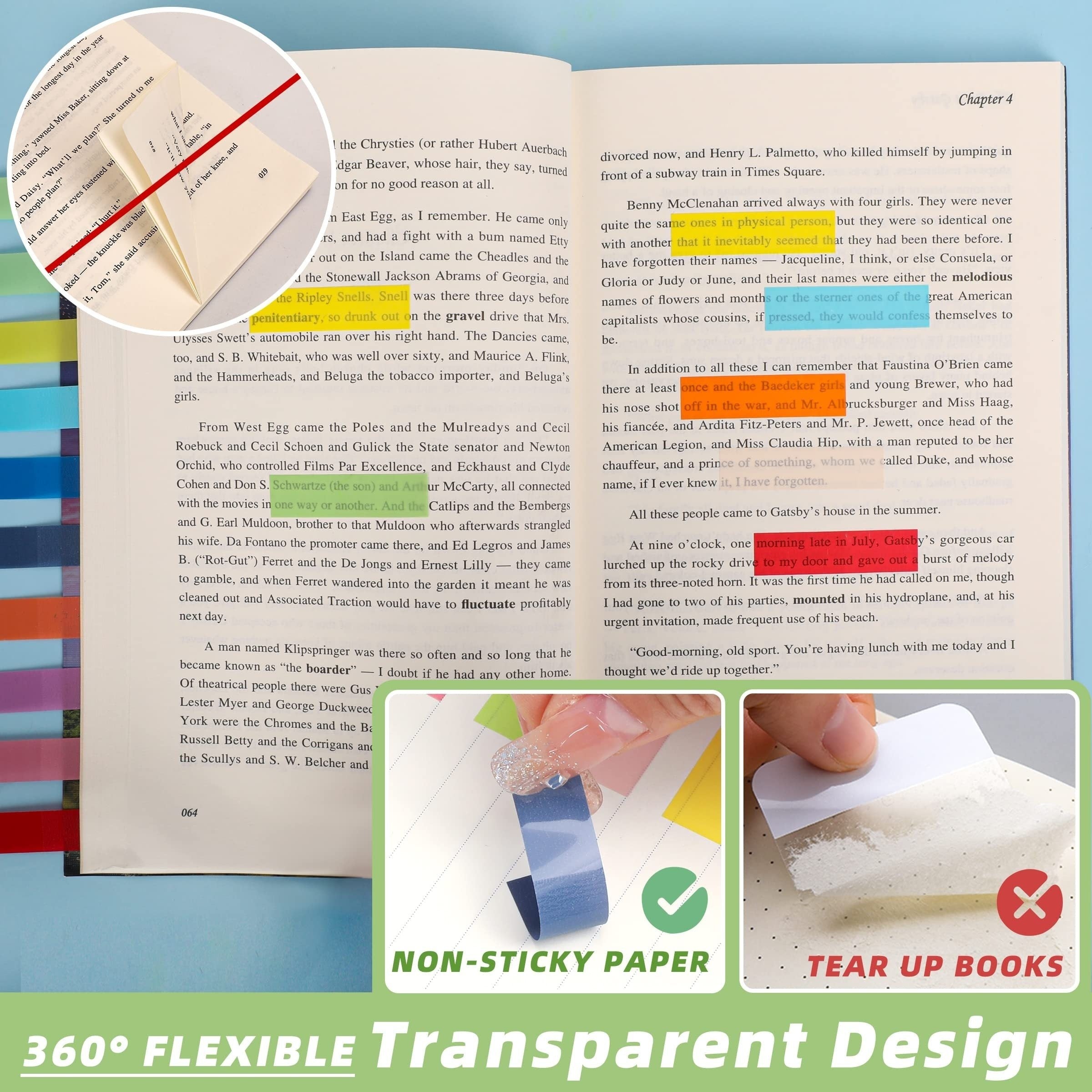 2400Pcs Morandi Sticky Tabs Book Markers