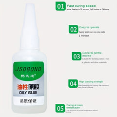 50g Transparent Instant Strong Glue for Wood Glass Metal Plastic