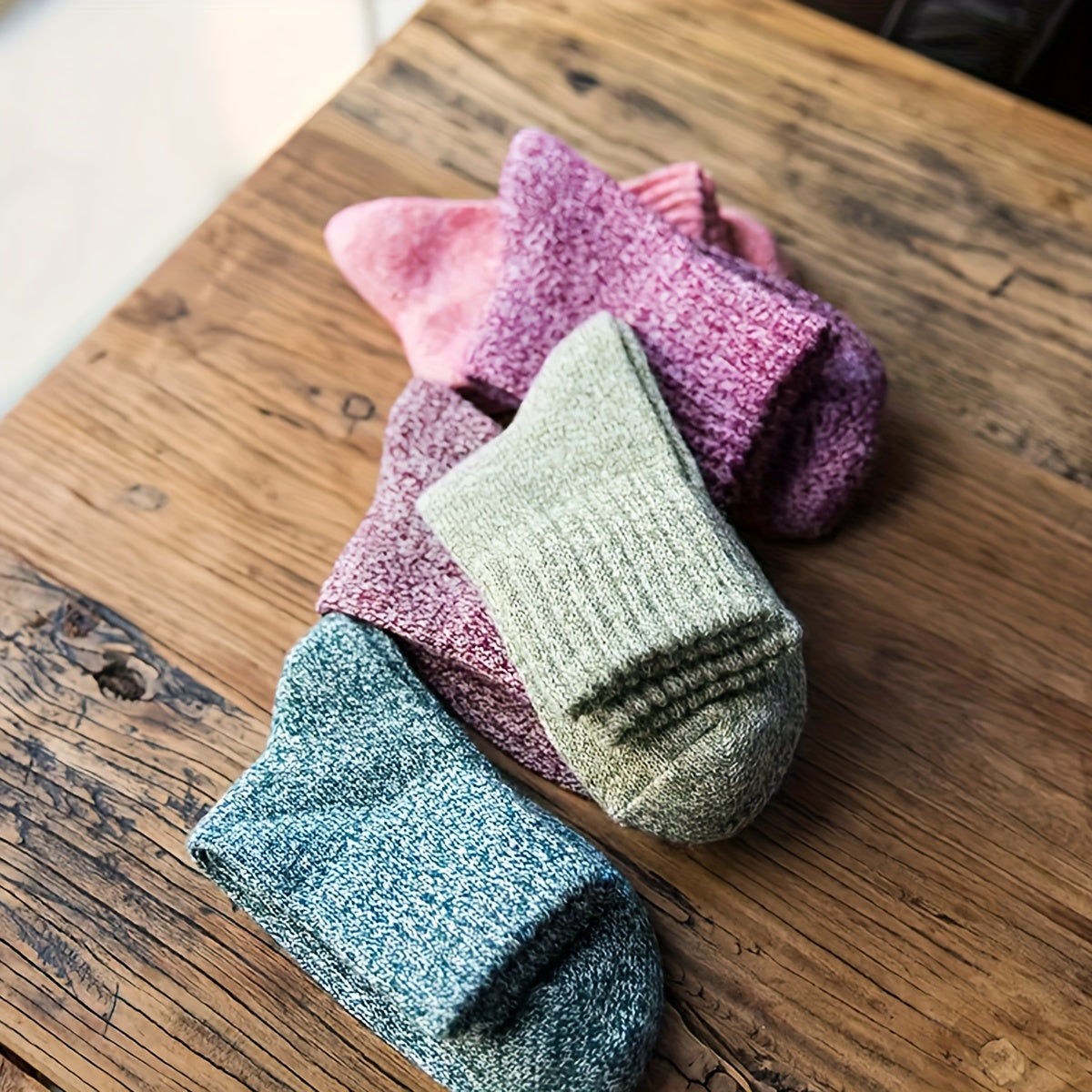 Solid Print Women's Mid Tube Socks