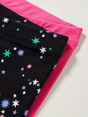 5pcs Girls' Skinny Stretchy Legging Pants Plain Colors Dots Stripe Print
