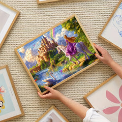 1000pc Expert Jigsaw Puzzle Castle Landscape Princess Horse Swans 14.69x10.24