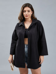  Solid Long Sleeve Blazer
