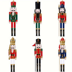 6pcs Acrylic Nutcracker Christmas Decoration Small Pendant Gift Bag Hanging