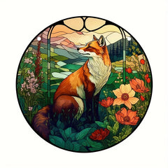 Acrylic Fox Light Catcher Window Hanging Home Garden Decoration