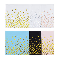 20pcs Multicolor Double Layer Disposable Golden Stamping Dot Party Napkins