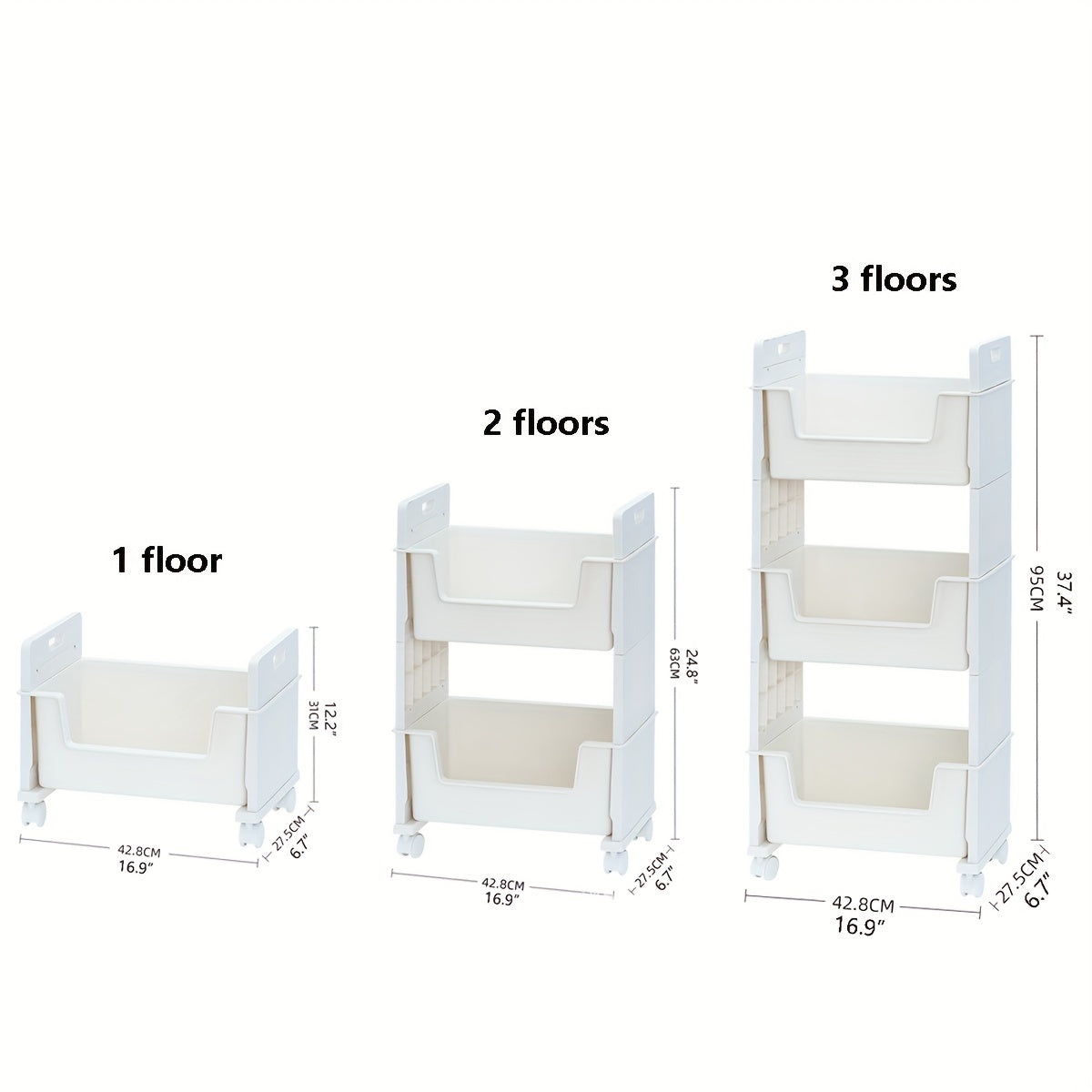 Movable Plastic Book Shelf Book Storage Rack Student Desk Shelf