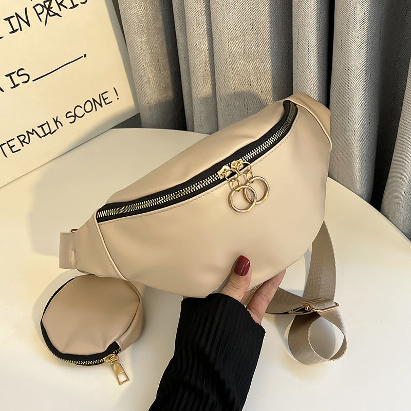 Women's Faux Leather Chest Purse with Coin Purse