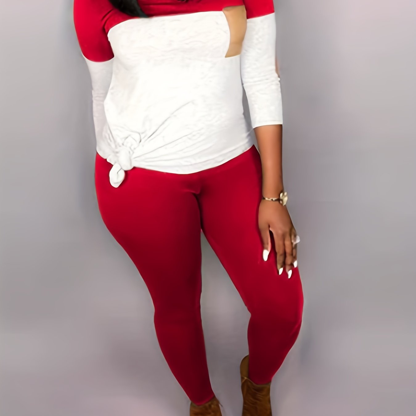 Colorblock Top & Pants Set