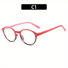 Retro Tortoiseshell Round HD Reading Glasses for Women Presbyopic 1.0-4.0