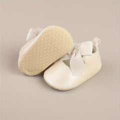 Bowknot Walking Shoes For Baby Girls Lightweight Non slip Shoes