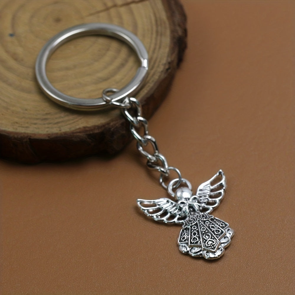 20pcs Men's Angel Alloy Pendant Keychain Keyring For Wedding Birthday Party