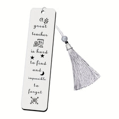 Personalized Stainless Steel Tassel Pendant Bookmark