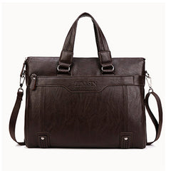 Soft Leather Computer Briefcase Men's Single shoulder Messenger Laptop Briefcase