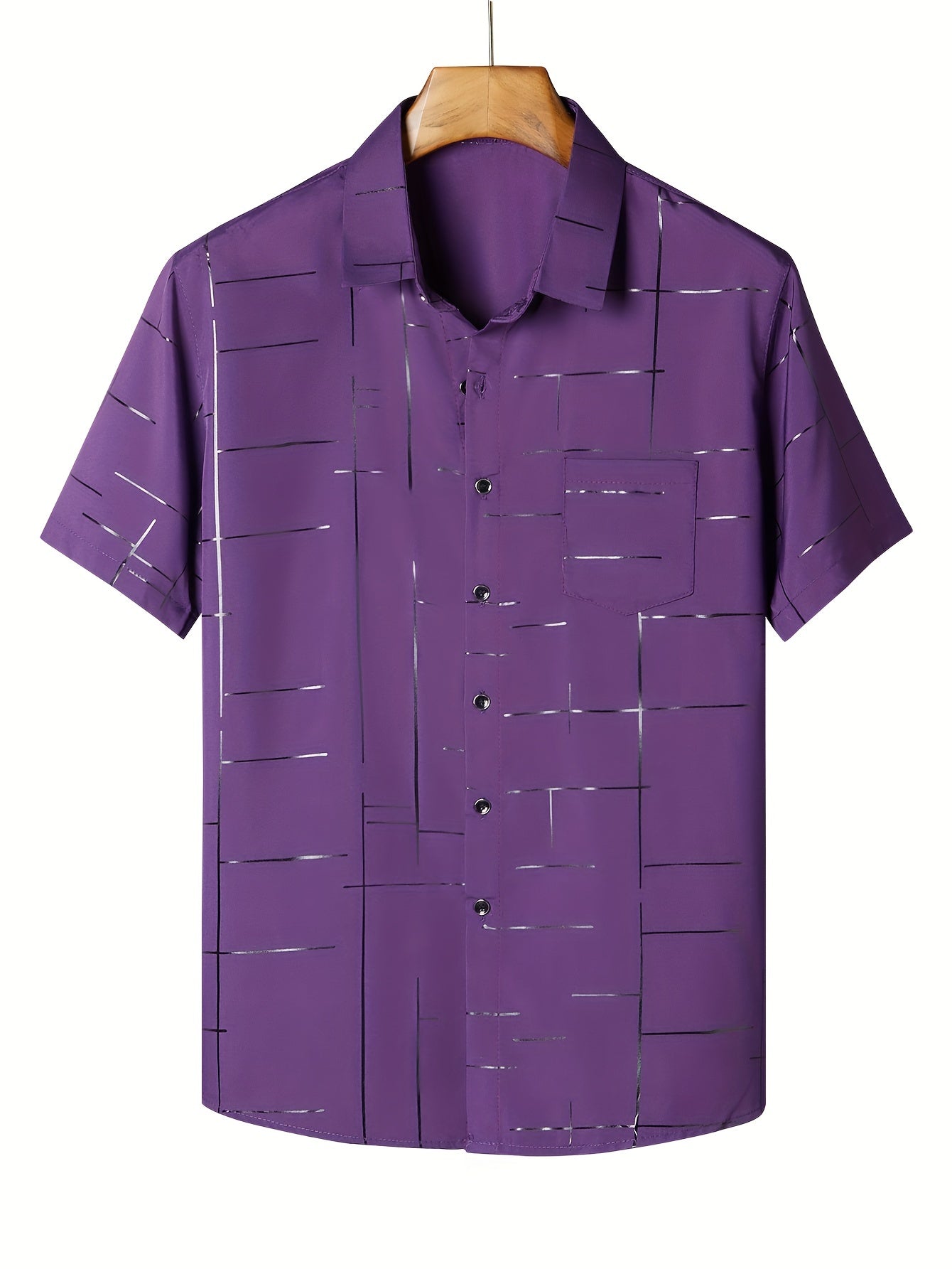 Men's Short Sleeve Formal Party Shirt
