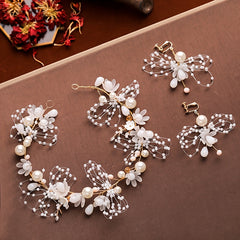Single Pearl Hair Vine Headband Bridal Wedding Hair Accessory
