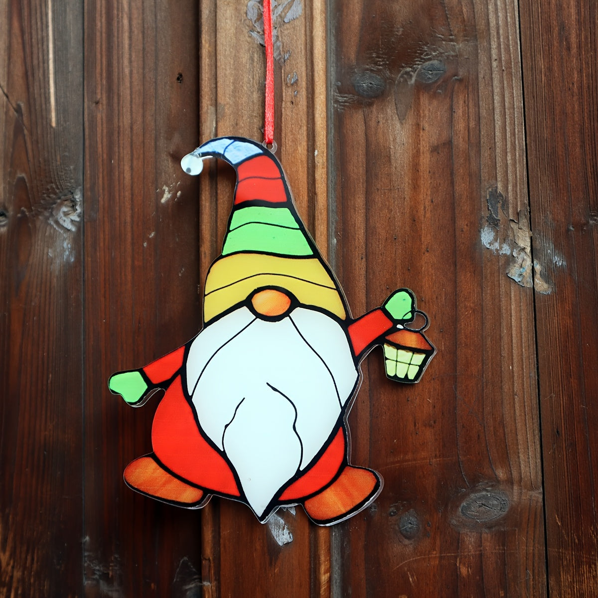 Acrylic Lantern Dwarf Santa Christmas Decoration Pendant