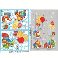 XL Double Sided Christmas Window Clings - Adorable Decorative Stickers