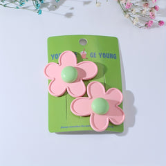 2Packs Flower Hair Clip Barrette Retro Floral Hair Clips Girls Women Kids