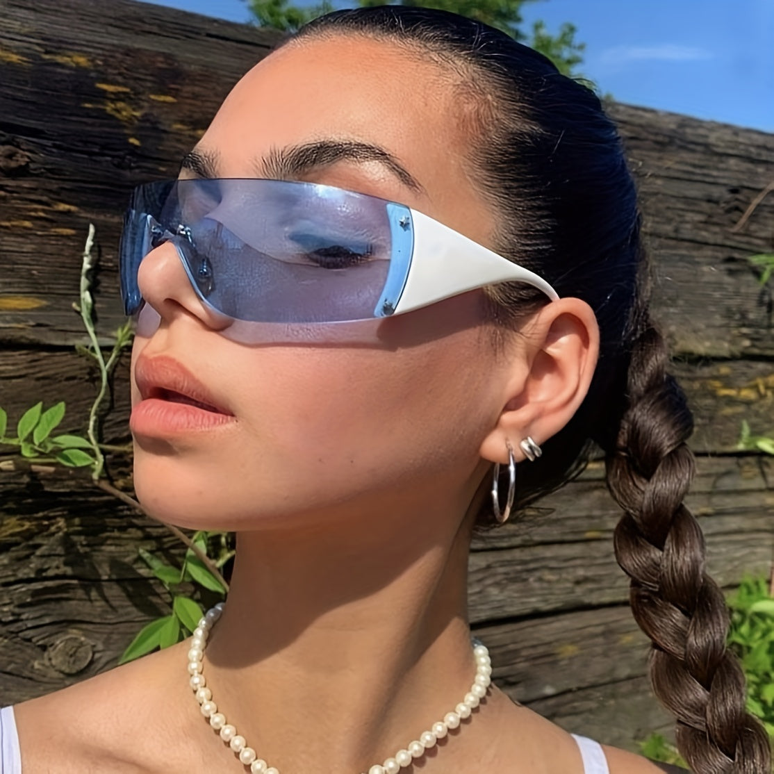 Y2K Star Wrap Sunglasses UV400 Sun Shades