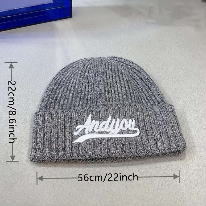 Letter Embroidered Wool Hat Size 22 8 6 22inch