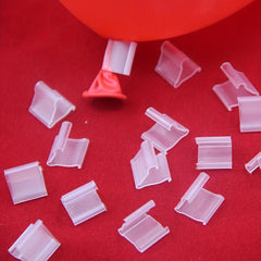 100pcs Clear Balloon Sealing Clip V-shaped Sealing Clip Wedding Party Christmas