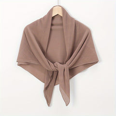 Solid Chiffon Scarf Pleated Hijab Shawl Head Wrap Scarves