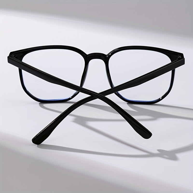 Square Clear Lens Glasses For Men Women Anti Light Rivet Decor Glasses