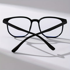 Square Clear Lens Glasses For Men Women Anti Light Rivet Decor Glasses