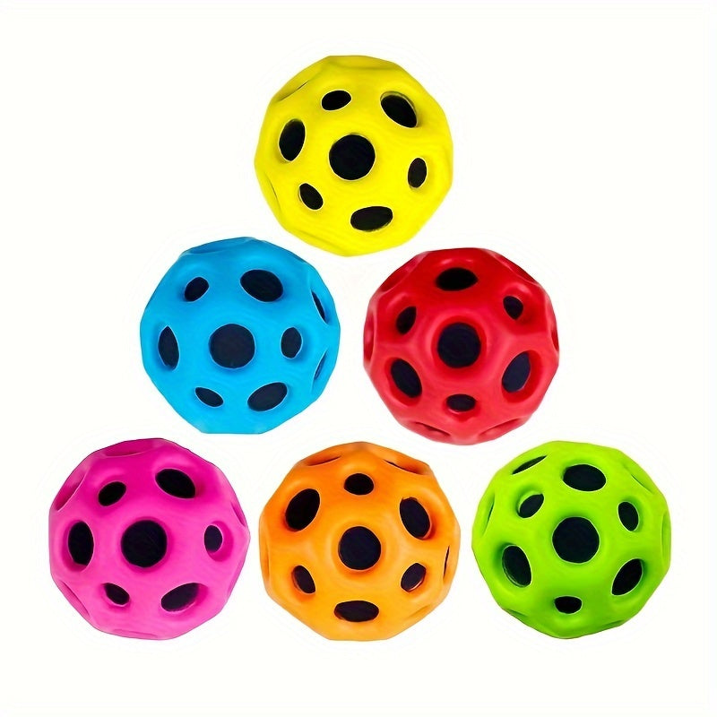 Moon Shape Porous Bouncy Ball High Bouncing Space Ball Sport Training Ball