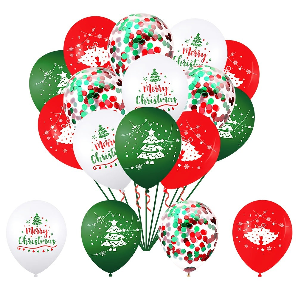 16pcs Christmas Balloon Sequins Set 30 48 Cm Decorative Balloons