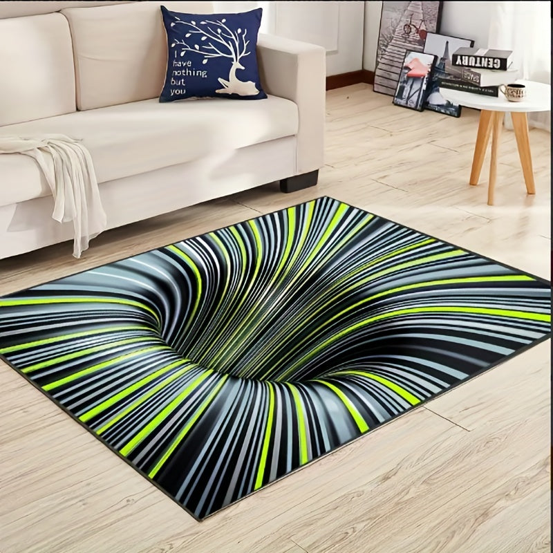3D Vision Area Rug Soft Waterproof Machine Washable 4X5 25ft
