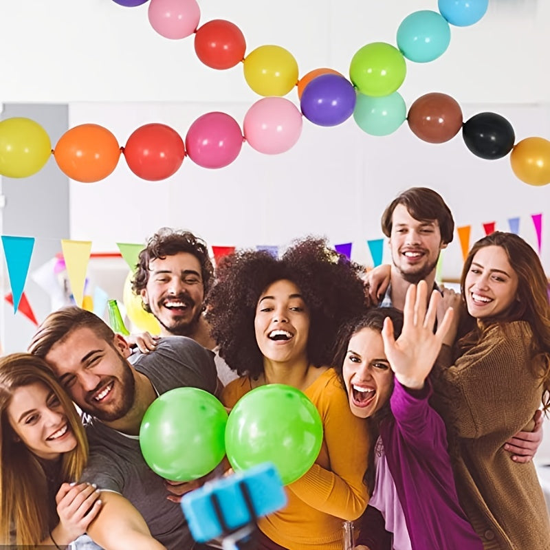 100 Multicolor Needle Tail Gas Ball Rainbow Link Balloon