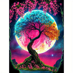 Tree And Moon Paint By Number Kits On Canvas