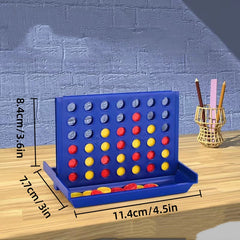 3D Classic 4 In A Row Chess Foldable Board Game Set with Storage Case