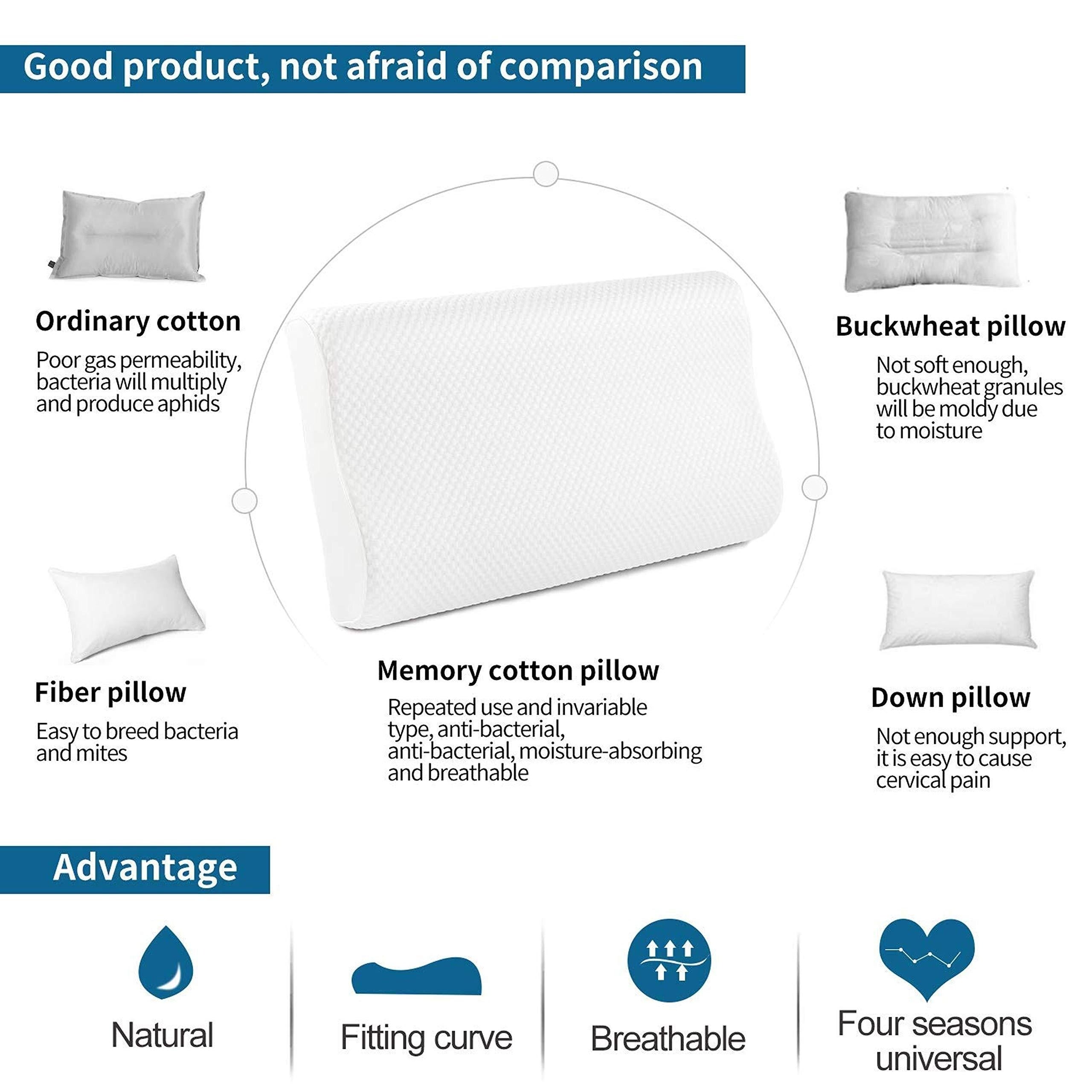 Memory Foam Pillow Neck Pillows For improve Sleep, Neck Contoured Support Pillow