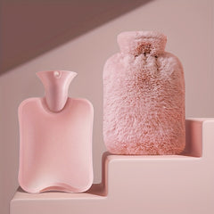 1000ml Faux Rabbit Fur Hot Water Bag Long lasting Warmth Hand Warmer
