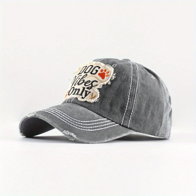 Embroidered Baseball Cap Washed Denim Sun Hat Male Peaked Cap