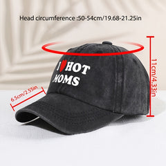 Girl's Mesh Printed I Love My Hot Moms Distressed Baseball Cap For Kids